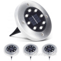 Wason Hot Sale 8led Auto On/Off Malam Keselamatan Cakera Powered Garden Light Walkway Outdoor Solar Ground Lights